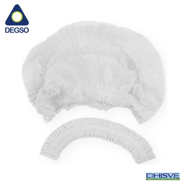 Cofia desechable tipo acordeón X 100 unidades (Blanco)