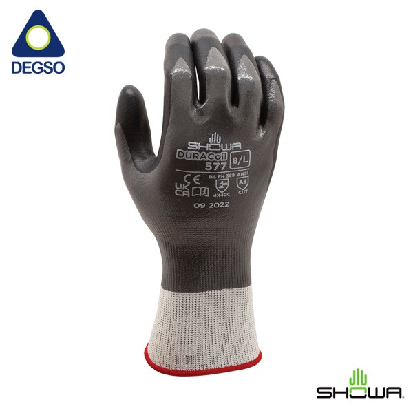 Guante anti corte con palma de espuma de nitrilo SHOWA® DURACoil™ 577
