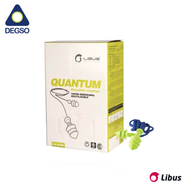 Tapón auditivo reutilizable sin estuche Libus QUANTUM (caja 250 pares)