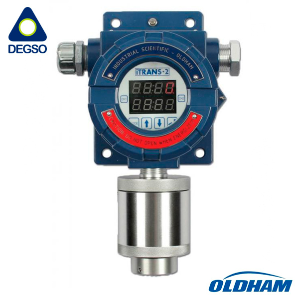 Monitor de gases fijo Itrans 2 simple CO, Rango:0-999 ppm (Carcasa de Aluminio) modo de transmisión 4-20mA y ModBus RS485, 3 Relés internos (alarma baja, alarma alta y falla)