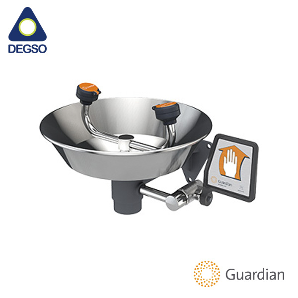 Lavaojos de emergencia con bandeja de acero inoxidable Guardian G1814