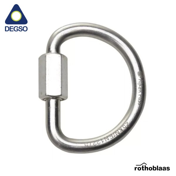 Maillón de conexión rápida en acero al carbono, forma semirredonda en "D"