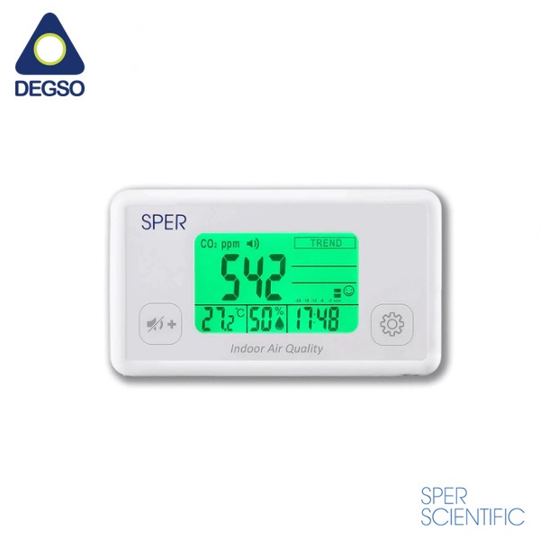 Monitor de calidad del aire interno con pantalla a color