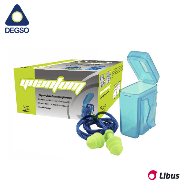 Tapón auditivo reutilizable con estuche Libus QUANTUM (caja de 100 unidades)