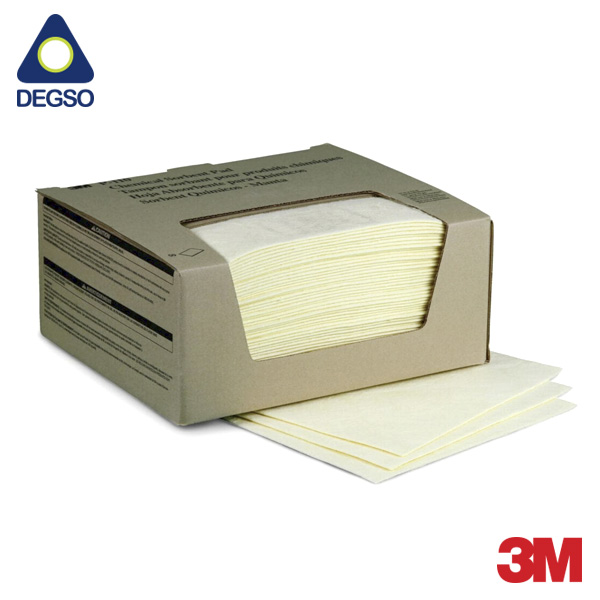 Paño absorbente para químicos 3M™ P-110 (caja de 50 paños de 11 x 13 pulgadas)