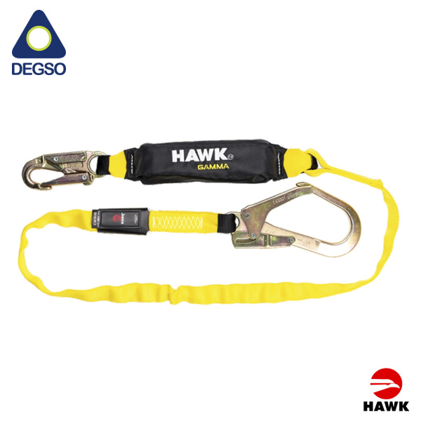 Línea de vida simple de 1,8 m con gancho grande diámetro de apertura 50 mm HAWK® 651-1.80 (EN)