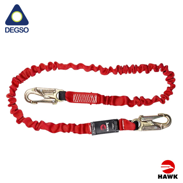 Eslinga de vida simple elastizada de 1,8 m con gancho pequeño diámetro de apertura 19 mm