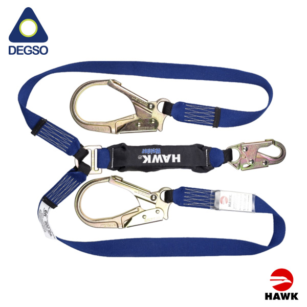 Línea de vida doble brazo de kevlar HAWK® 671KN-1.80