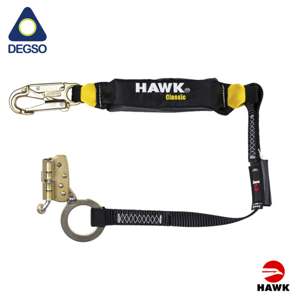 Arrestador de caída de 0,90m para cuerda de 5/8&quot; con paquete absorbedor HAWK® 601SCN