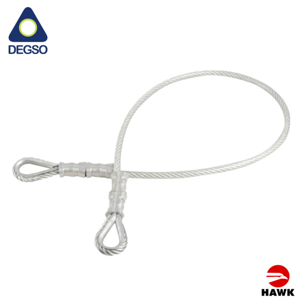 Eslinga de anclaje de acero galvanizado semiflexible con recubrimiento de vinil, 3 pies cumple ANSI Z359.18-2017