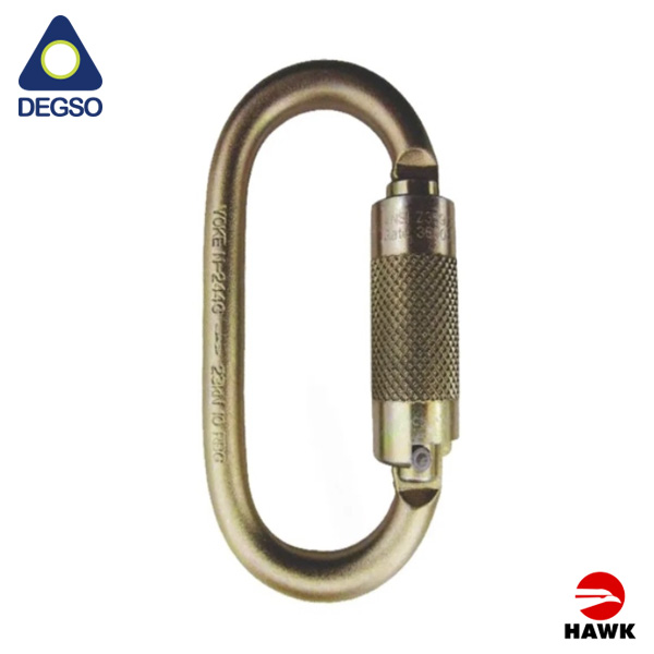 Mosquetón ovalado simétrico de acero cierre automático, apertura 1/2" HAWK® MA-012 ECO