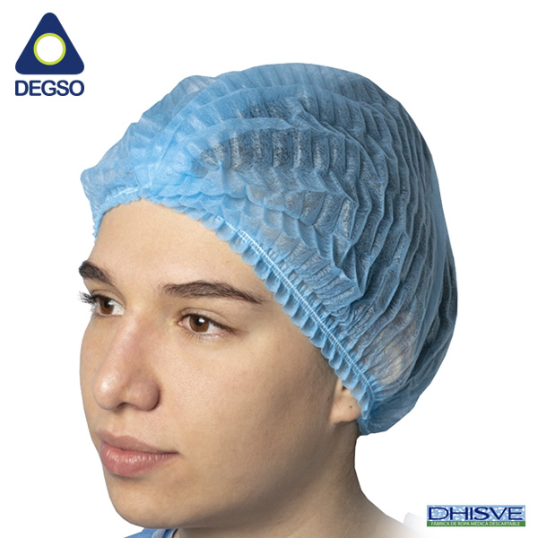 Cofia desechable azul tipo acordeón (paquete de 2000 unidades)