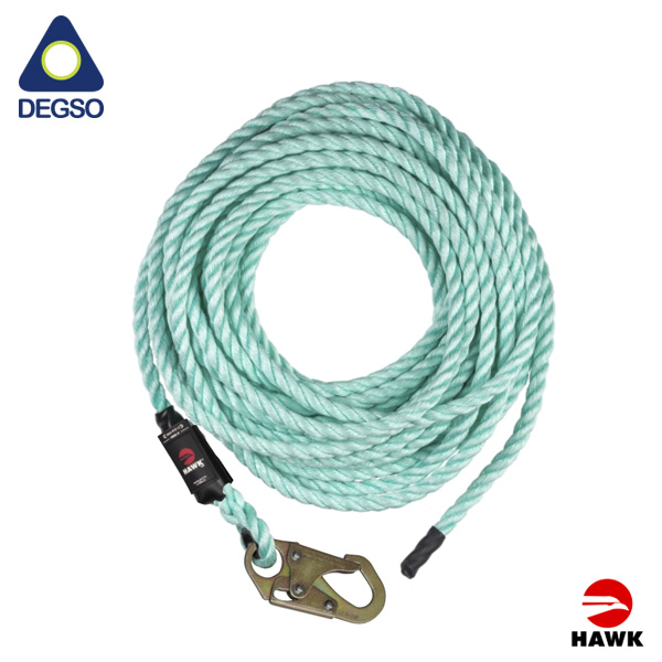 Cuerda semi-estática de POLYSTEEL (60 m) de largo HAWK® 101PSC (ANSI)