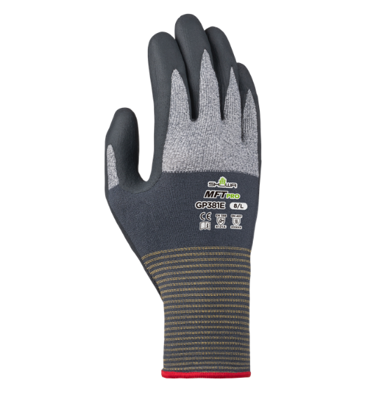 Guante de uso general con palma de nitrilo micro poroso SHOWA® MFT PRO GP381E