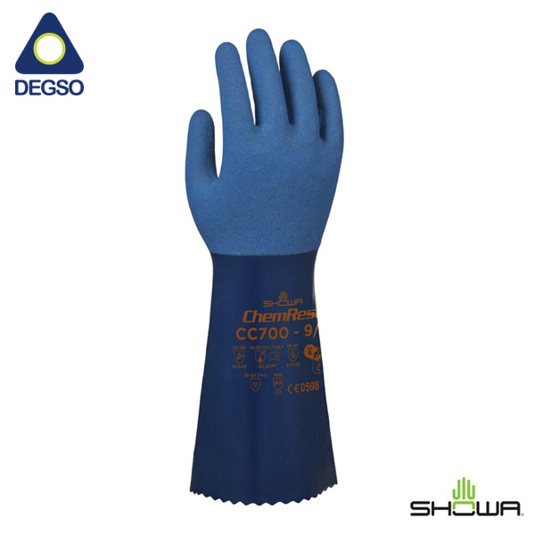 Guante anticorte de nitrilo para químicos SHOWA® CC700