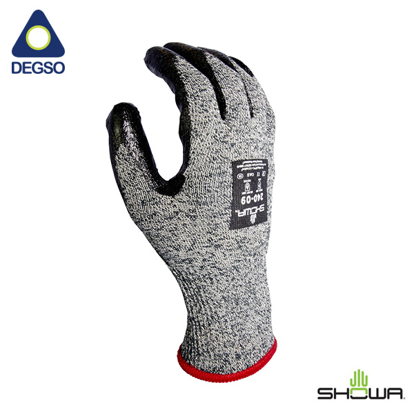 Guante anticorte con resistencia al fuego y al arco eléctrico con palma de esponja de neopreno SHOWA® 240