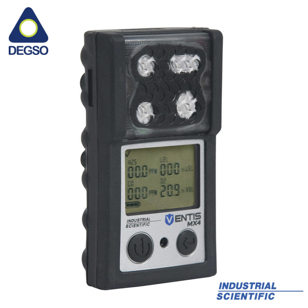 Monitor de gases Ventis MX4, H2S, LEL, CO y O2, difusión, con estuche de nylon