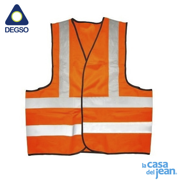 Chaleco reflectivo naranja fluorescente clase 1