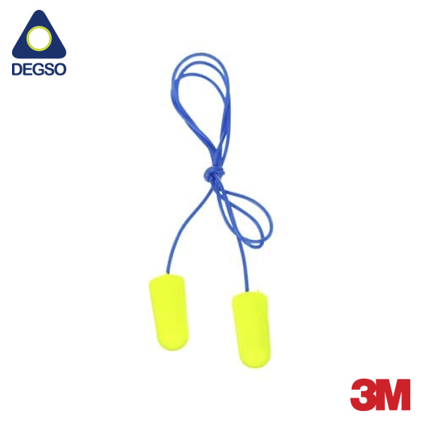 Tapón auditivo descartable 3M™ E-A-Rsoft™ Yellow Neons™ con cordón 311-1250