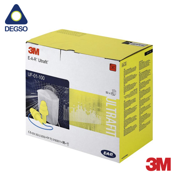 Tapón auditivo reutilizable 3M™ E-A-R™ Ultrafit™ con caja (caja de 50 unidades)