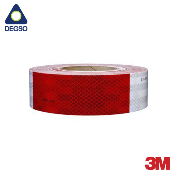 Lámina/Cinta Reflectiva Rojo-Blanco para vehículos 3M™ 983-326 (rollo de 2 pulgadas x 50 yardas)