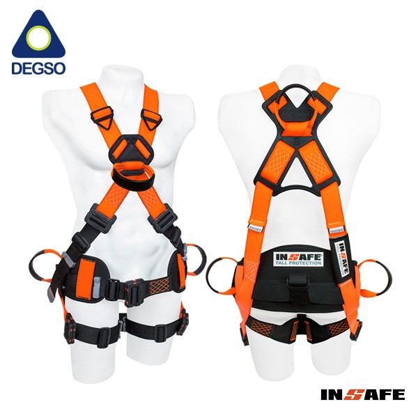 Arnés de 4 argollas dieléctrico en reata con soporte lumbar