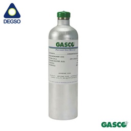 [GA34L-411-18] Gas de Calibración de 34 litros, H2S-25ppm, Pentano-25%LEL, CO-100ppm, O2-18%