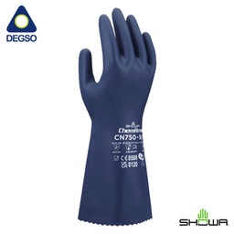 Guante de nitrilo biodegradable para químicos SHOWA® CN750