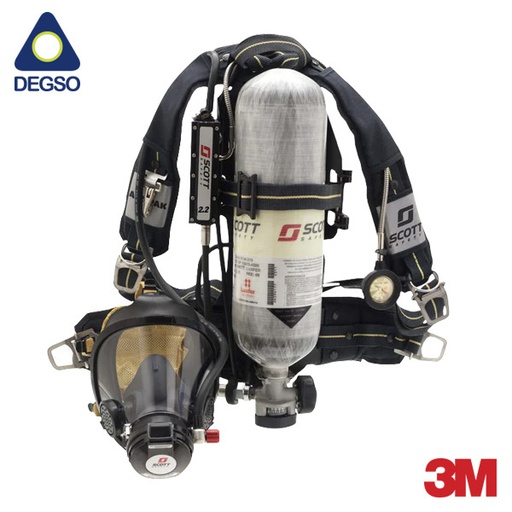 Respirador SCBA de 2216 psig 3M™ Scott™ Air-Pak™ 75i API452001003111 con maleta rígida (no incluye el cilindro)