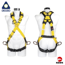 [HAWK412XGP-S/L] Arnés en X 4 anillos acolchado en espalda HAWK® 412XGP anillo frontal textil