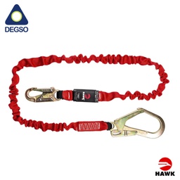 [HAWK651P-1.80] Línea de vida simple elastizada de 1,8 m con gancho grande diámetro de apertura 50 mm HAWK® 651P-1.80 (EN)