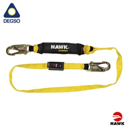 [HAWK601-1.80] Línea de vida simple elastizada de 1,8 m con gancho diámetro de apertura 19 mm HAWK® 601-1.80