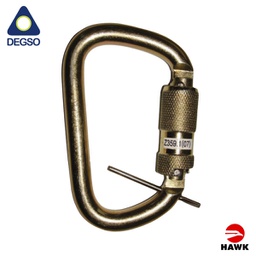 [HAWKMA-012 CB] Mosquetón en D de acero cierre automático HAWK® MA-012 CB
