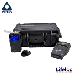 [LL11313] Alcoholímetro profesional portátil LX9 con batería recargable, impresora inalámbrica y accesorios (Sin teclado)