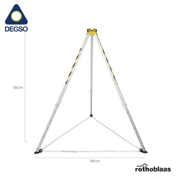 [RBASTRI2115] Trípode de seguridad de aluminio, altura máxima 2.10 m TRI2115